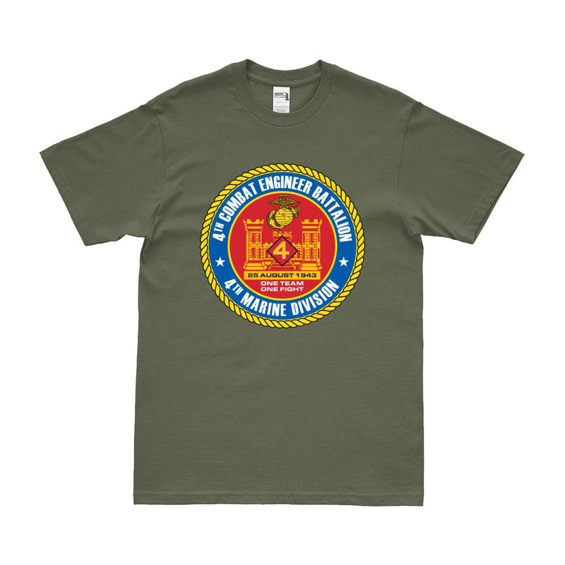 4th Combat Engineer Battalion (4th CEB) Logo T-Shirt
