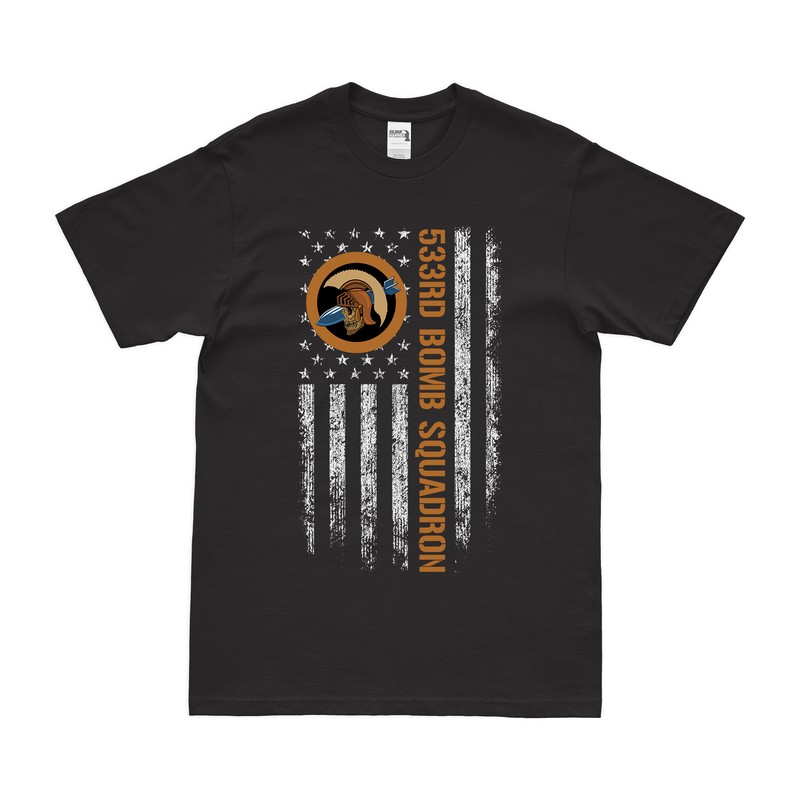 533rd Bombardment Squadron American Flag T-Shirt