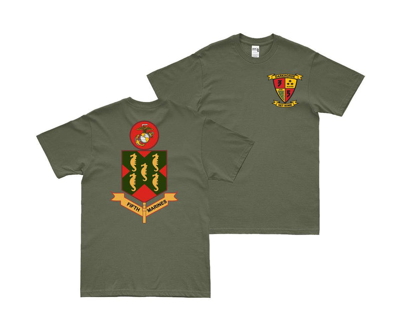 Double-Sided 3/5 Marines 5th Marine Regiment Logo T-Shirt