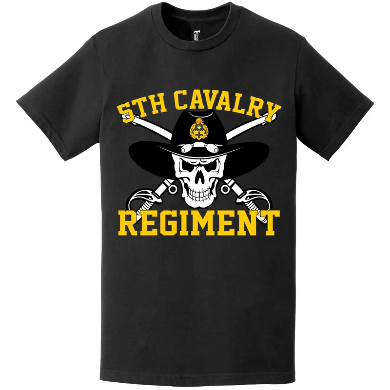 5th Cavalry Regiment Saber Skull T-Shirt