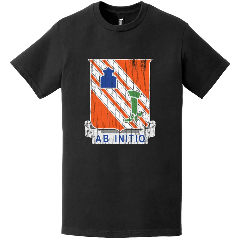63rd Signal Battalion Distressed DUI Logo Emblem T-Shirt