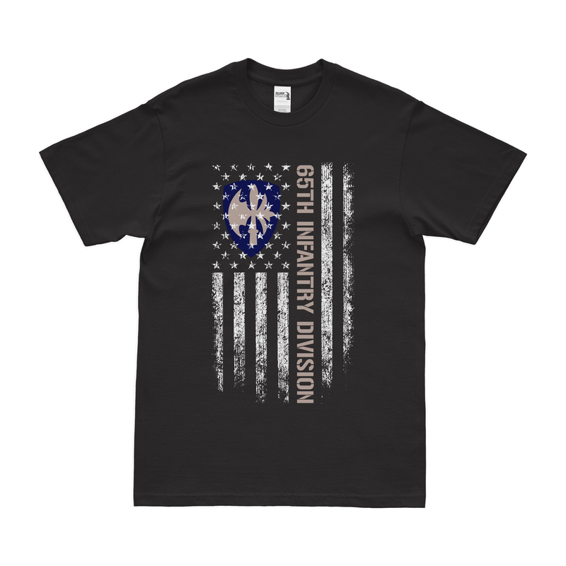 U.S. Army 65th Infantry Division American Flag T-Shirt