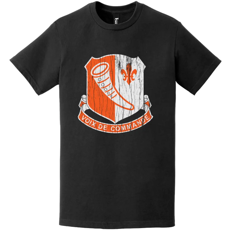 69th Signal Battalion Distressed DUI Logo Emblem T-Shirt