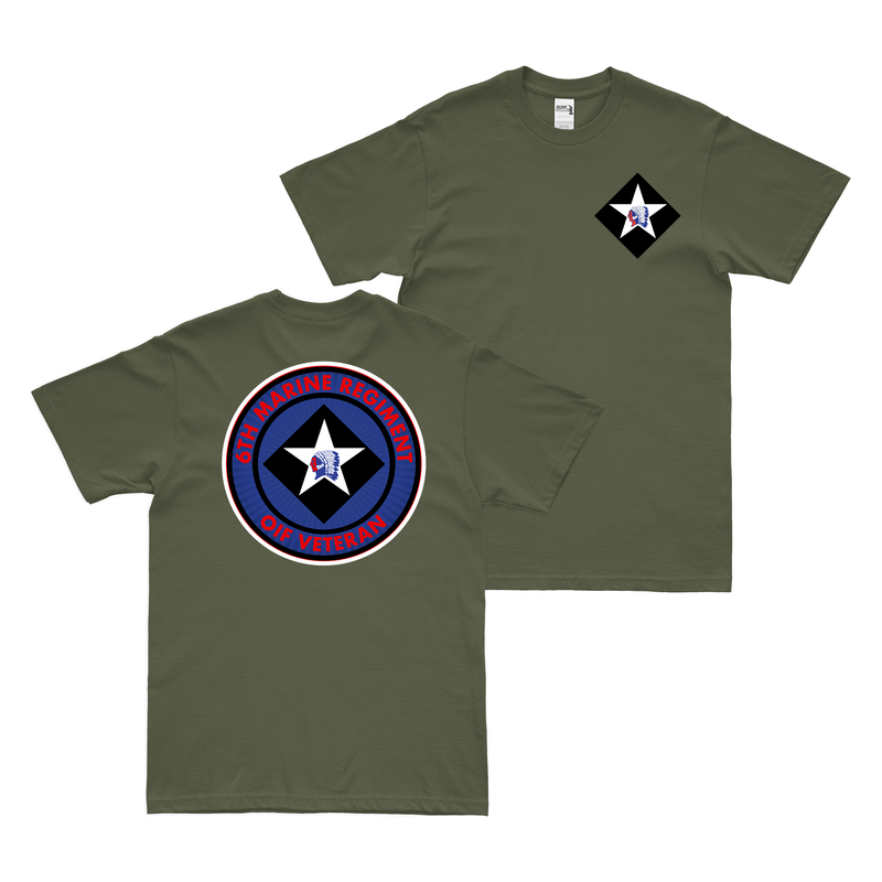 Double-Sided 6th Marine Regiment OIF Veteran T-Shirt