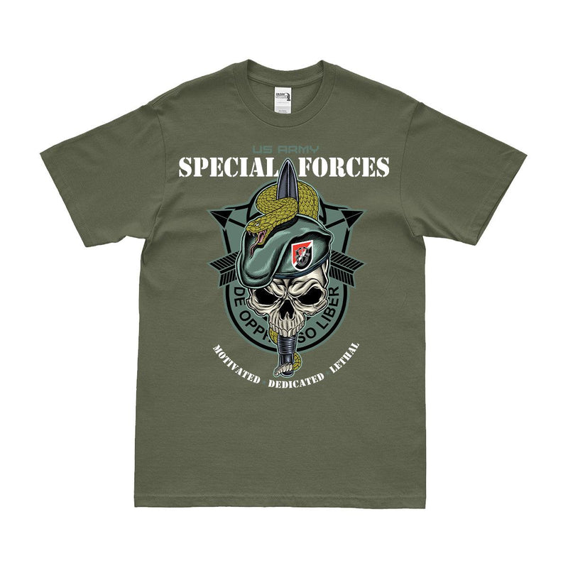 6th Special Forces Group (6th SFG) Snake Eaters Skull T-Shirt