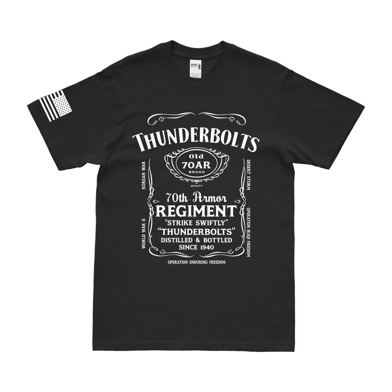 U.S. Army 70th Armor Regiment Whiskey Label T-Shirt