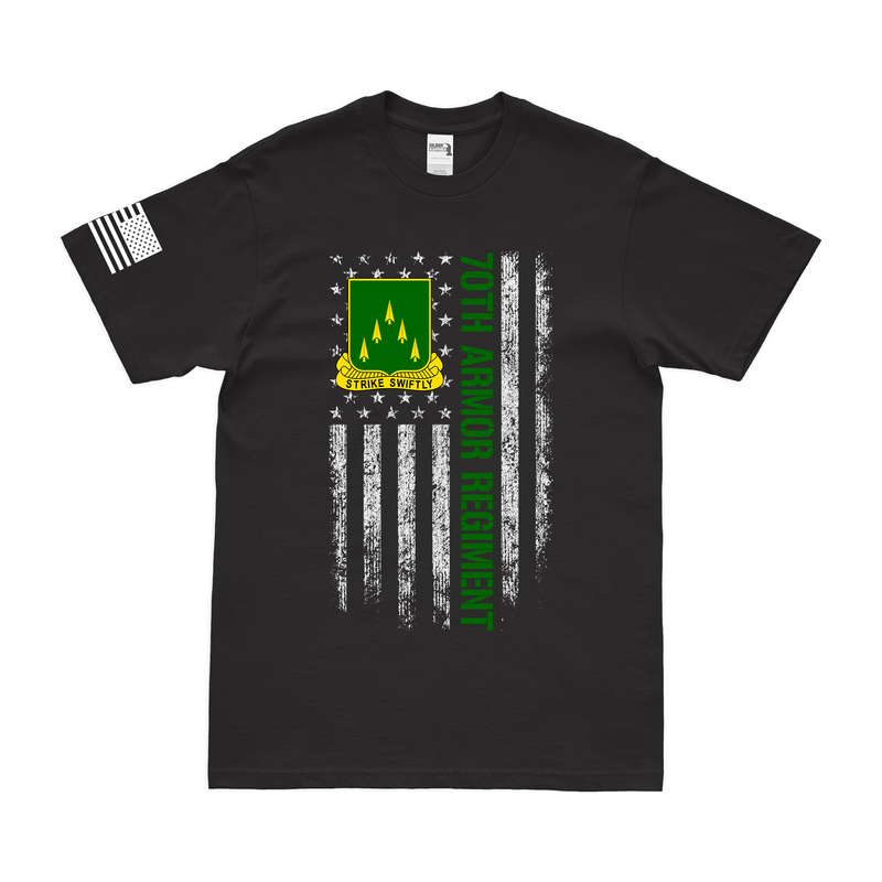 U.S. Army 70th Armor Regiment American Flag T-Shirt
