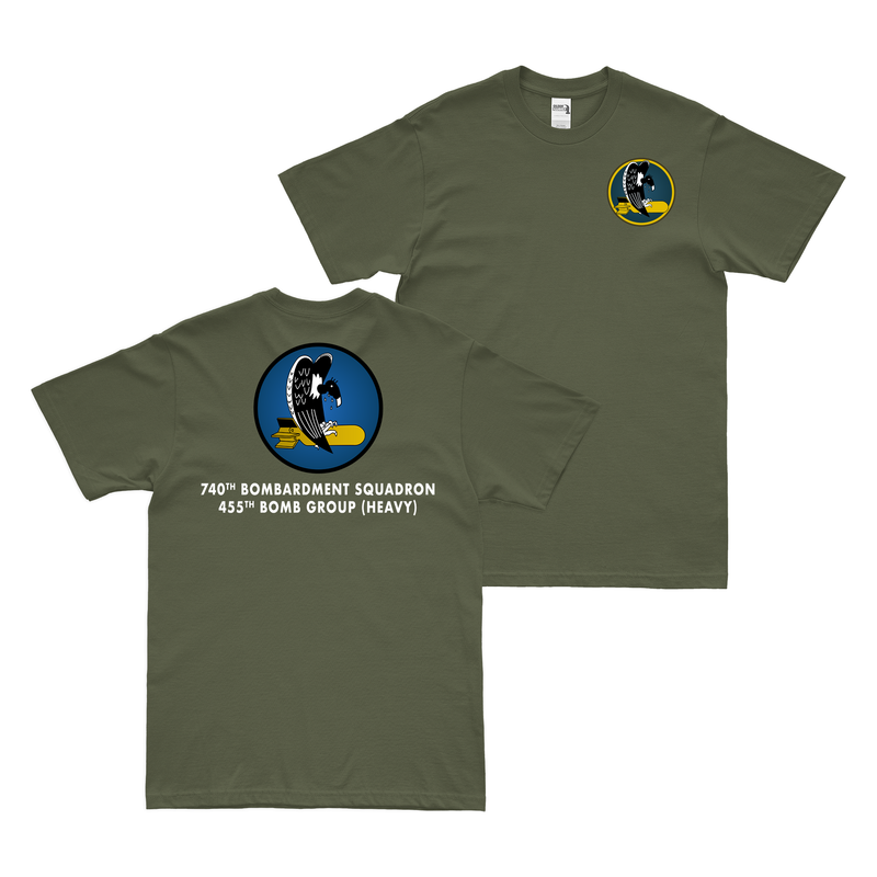 Double-Sided 740th Bomb Squadron w/ Text T-Shirt