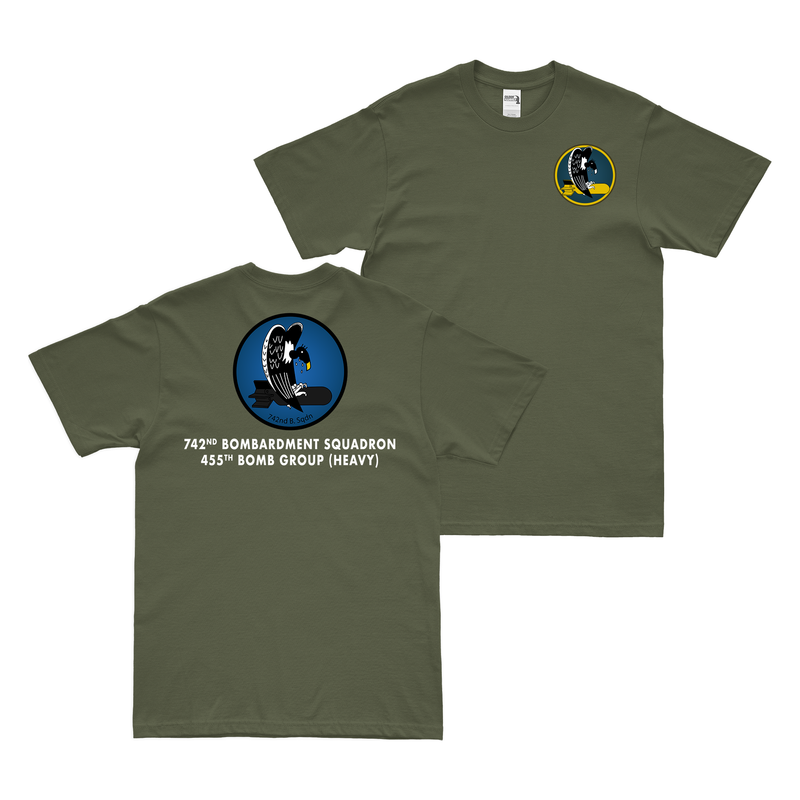Double-Sided 742nd Bomb Squadron w/ Text T-Shirt