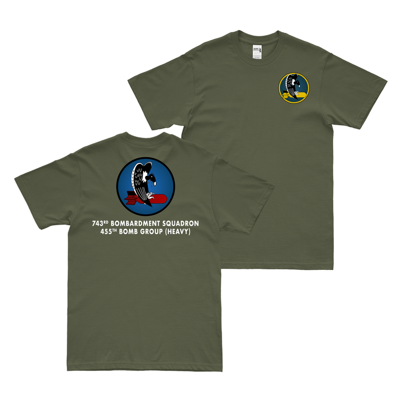 Double-Sided 743rd Bomb Squadron w/ Text T-Shirt