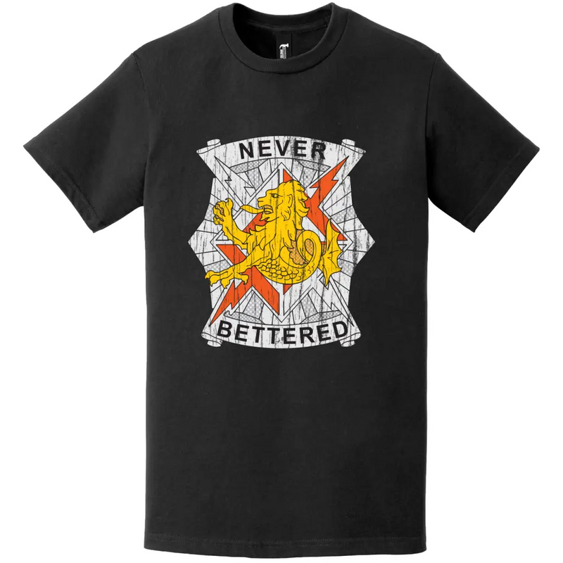78th Signal Battalion Distressed DUI Logo Emblem T-Shirt