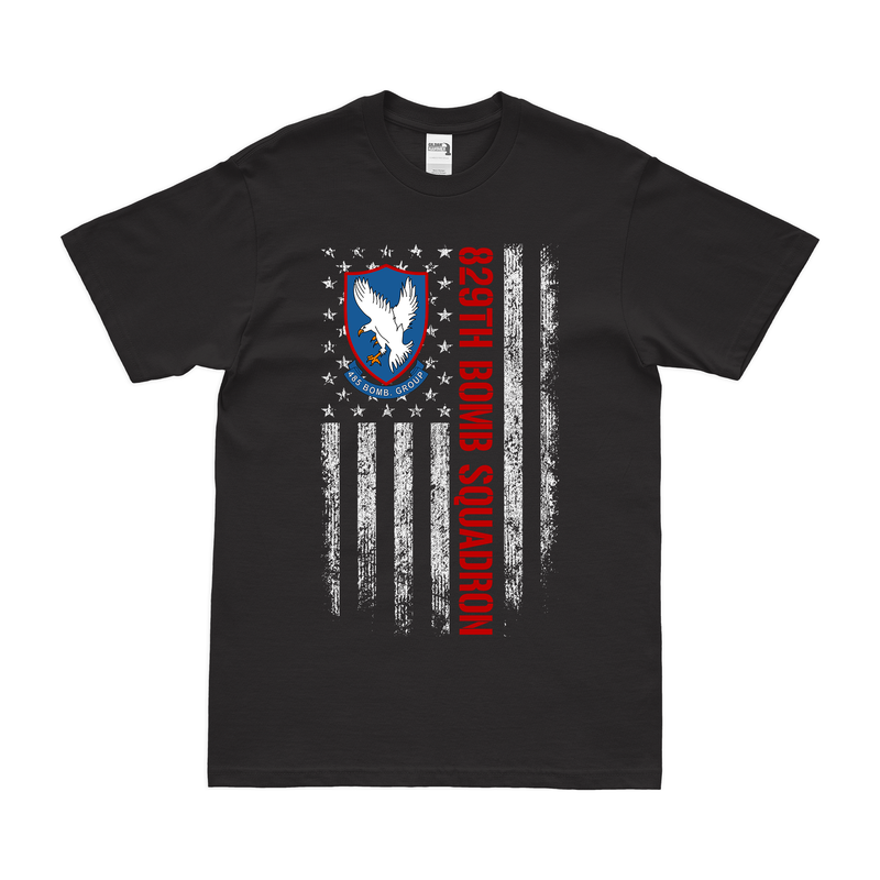 829th Bombardment Squadron WW2 American Flag T-Shirt