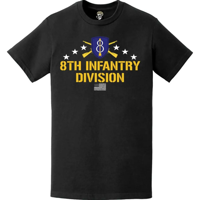 8th Infantry Division Crossed Infantry Rifles T-Shirt