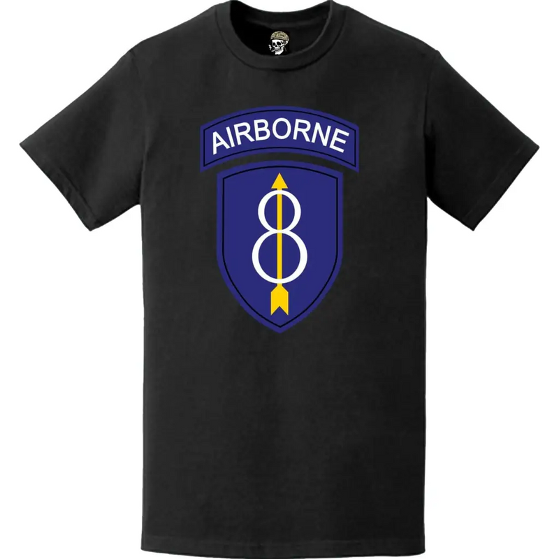 8th Infantry Division (8th ID) Airborne Tab SSI Logo Emblem T-Shirt