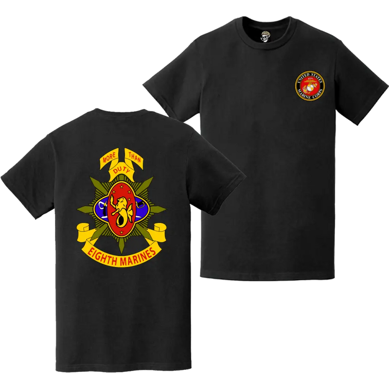Double-Sided 8th Marine Regiment Logo EGA T-Shirt