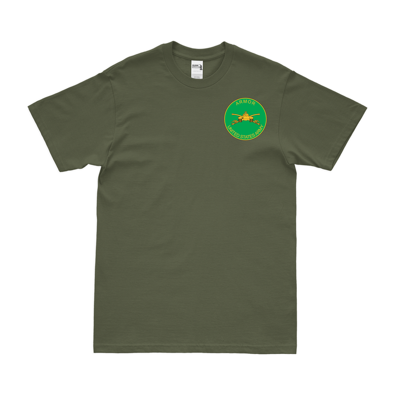 U.S. Army Armor Branch Plaque Left Chest T-Shirt