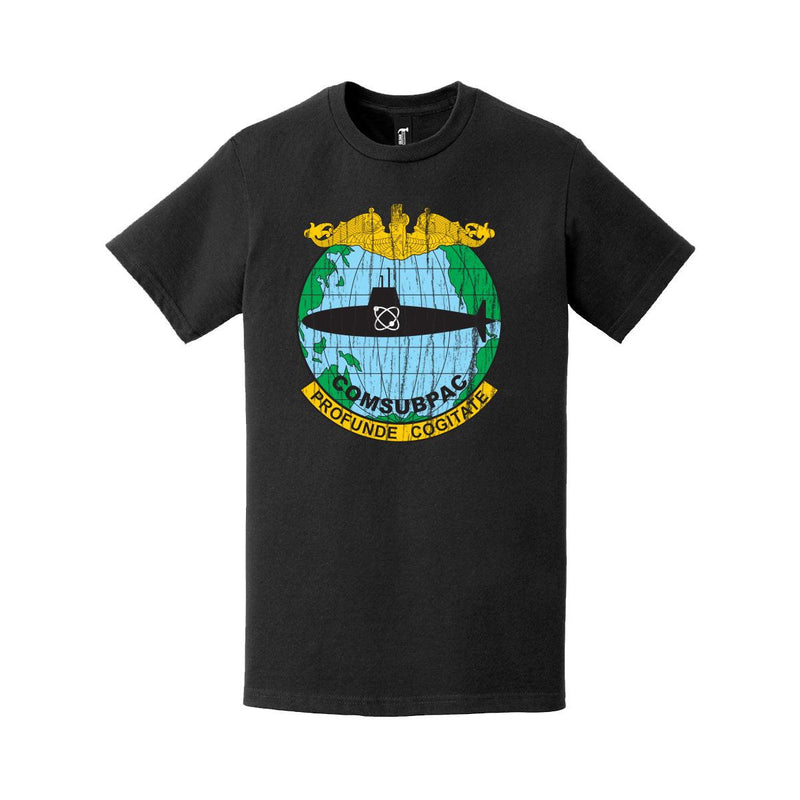 Distressed COMSUBPAC Logo Emblem Crest T-Shirt