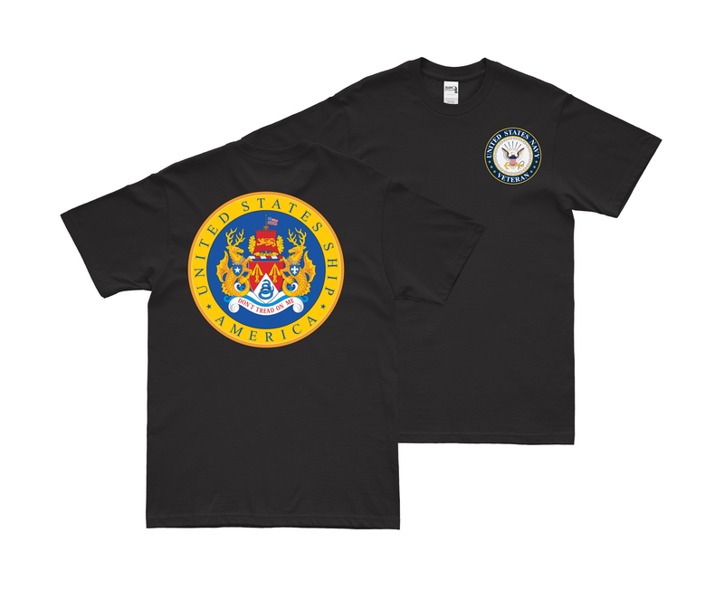 Double-Sided USS America (CV-66) Veteran T-Shirt