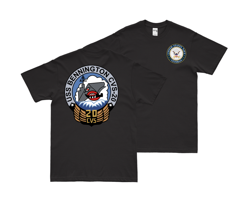Double-Sided USS Bennington (CVS-20) Navy Veteran T-Shirt