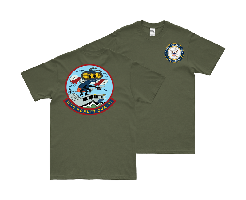 Double-Sided USS Hornet (CVA-12) Veteran T-Shirt