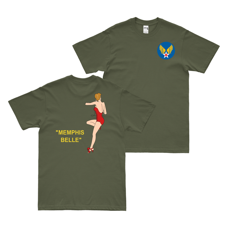 Double-Sided Memphis Belle B-17 Flying Fortress WW2 T-Shirt