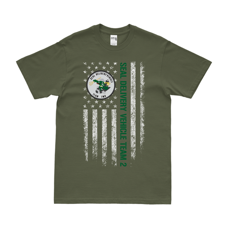 SEAL Delivery Vehicle Team 2 (SDVT-2) American Flag T-Shirt