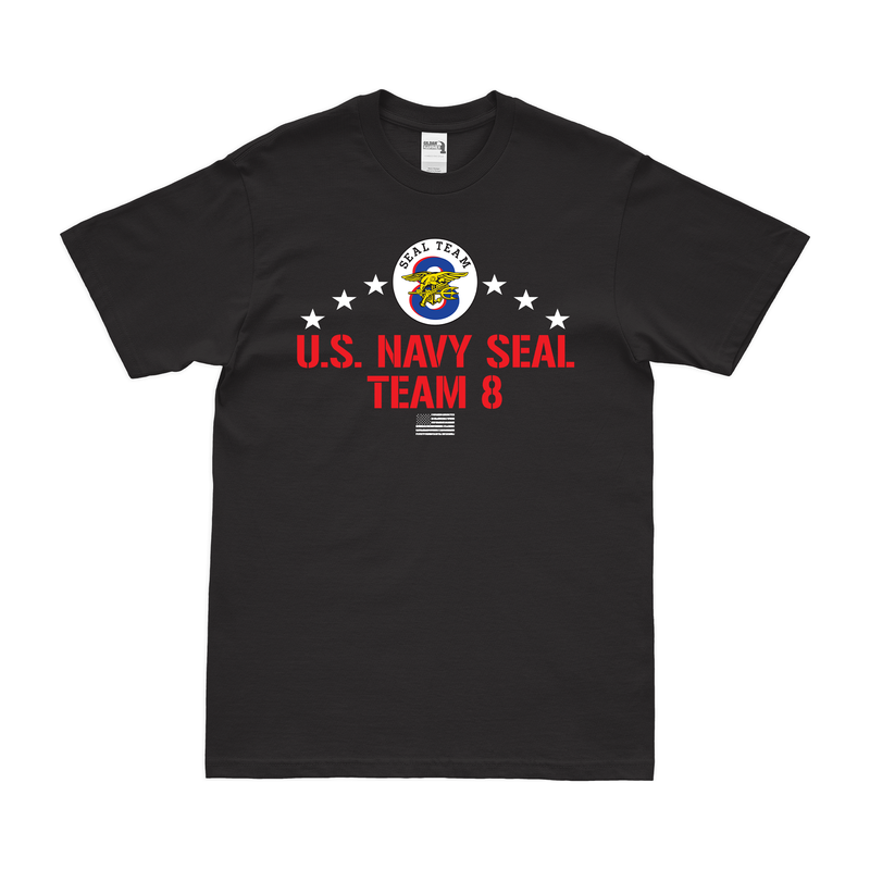 Patriotic U.S. Navy SEAL Team 8 Logo Emblem T-Shirt