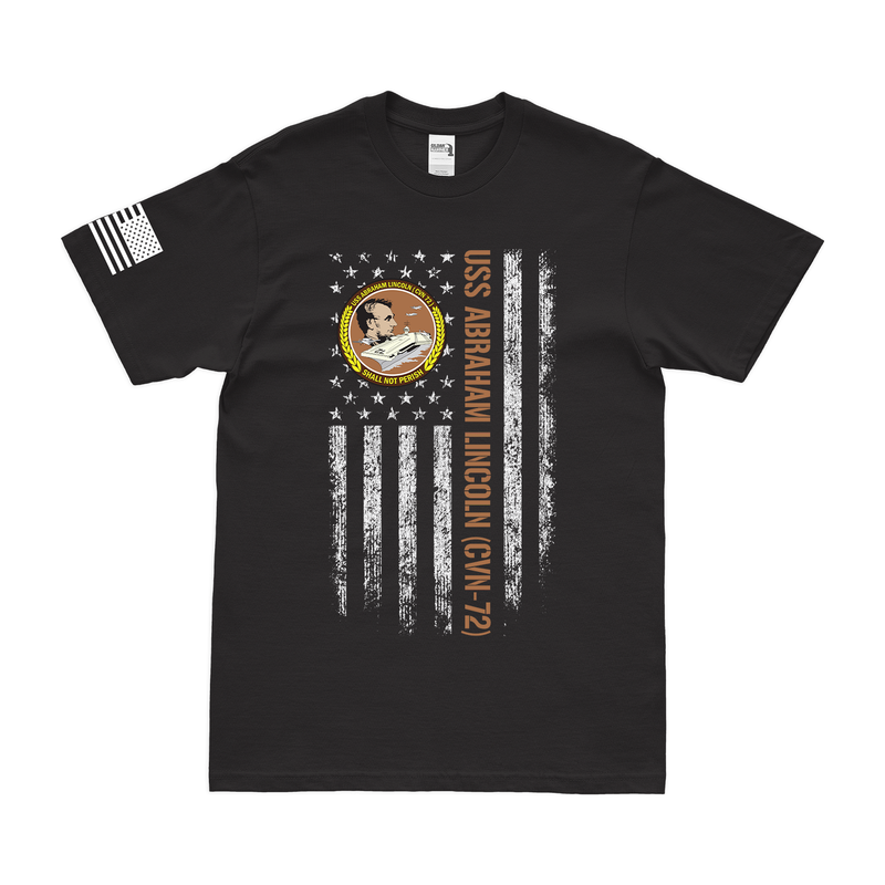 USS Abraham Lincoln (CVN-72) American Flag T-Shirt