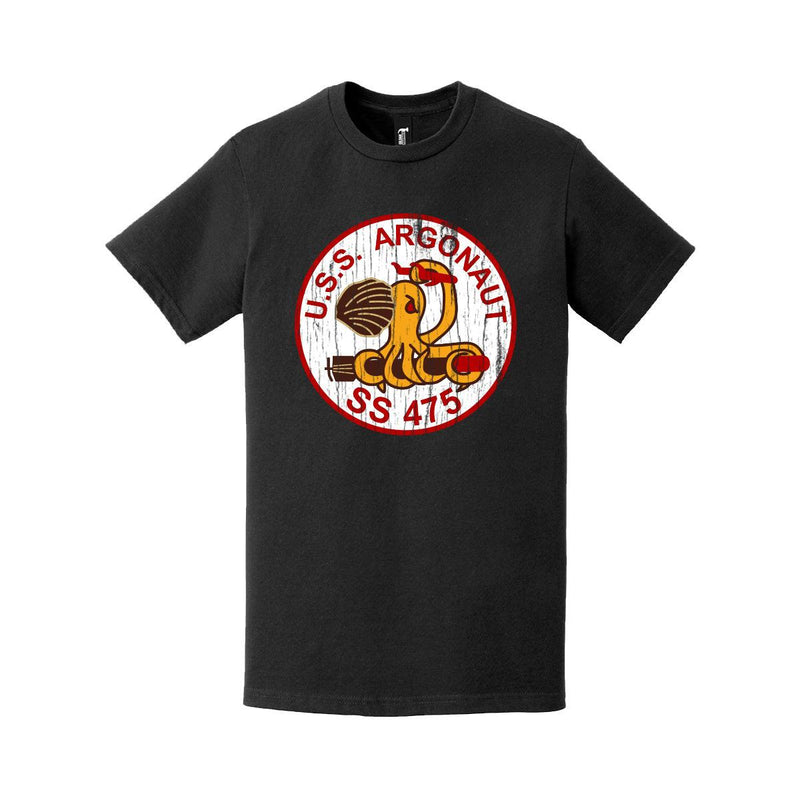 Distressed USS Argonaut (SS-475) Logo T-Shirt