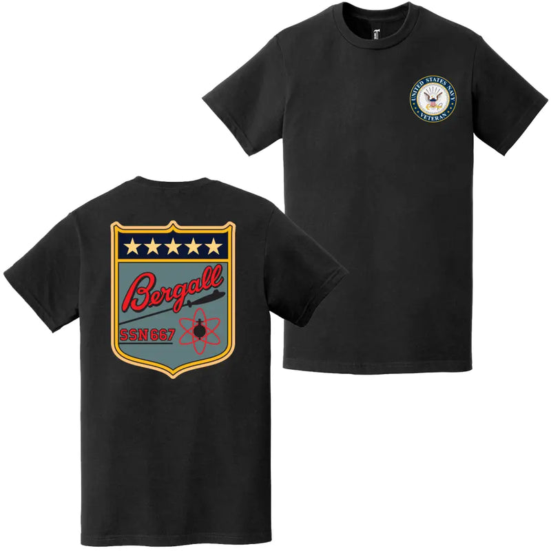 USS Bergall (SSN-667) U.S. Navy Veteran T-Shirt
