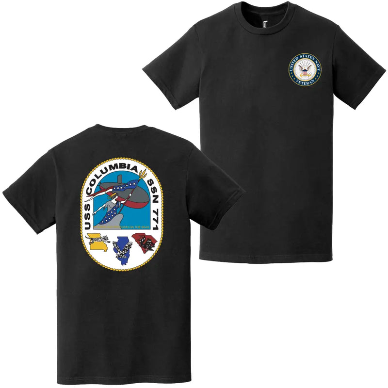 USS Columbia (SSN-771) U.S. Navy Veteran T-Shirt