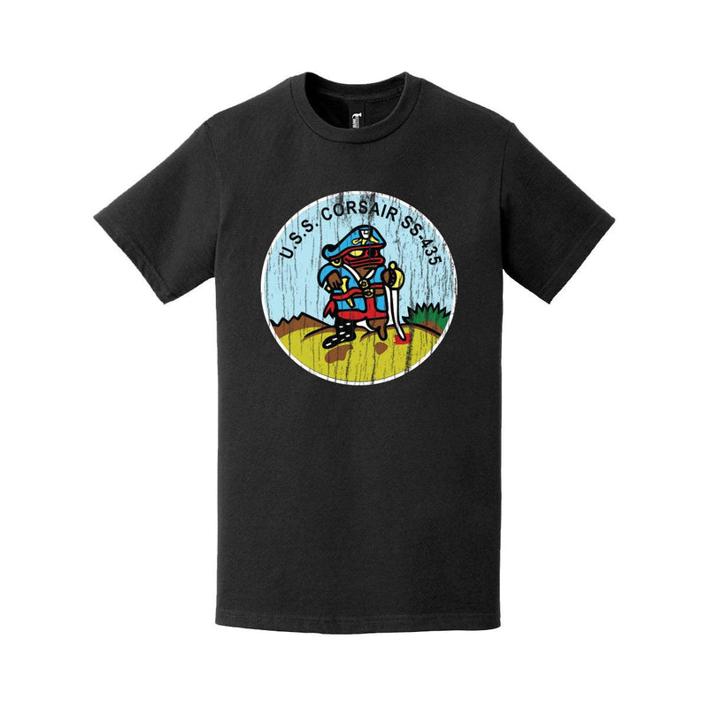 Distressed USS Corsair (SS-435) Logo Crest T-Shirt