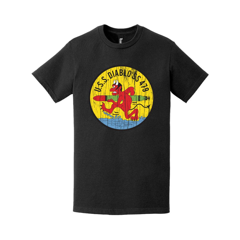 Distressed USS Diablo (SS-479) Logo Crest T-Shirt