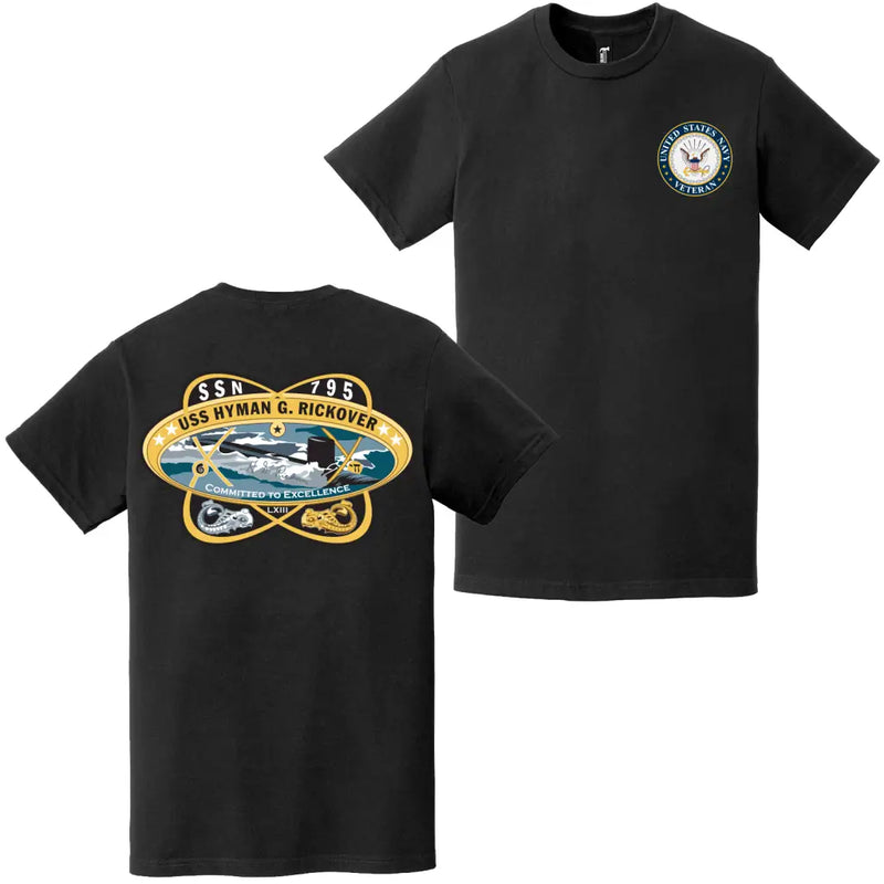 USS Hyman G. Rickover (SSN-795) U.S. Navy Veteran T-Shirt