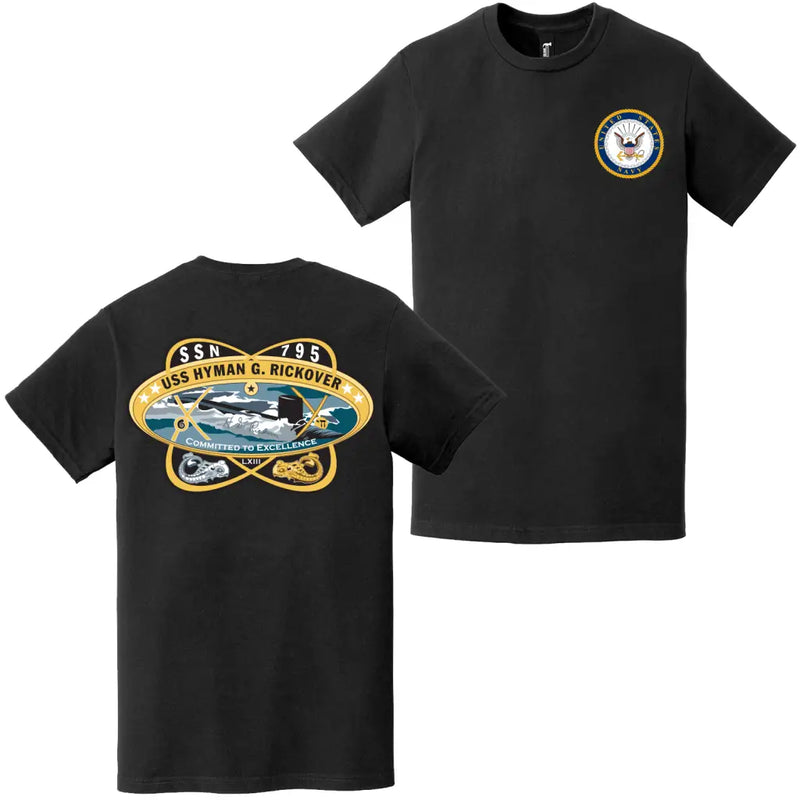 USS Hyman G. Rickover (SSN-795) Double-Sided Logo T-Shirt