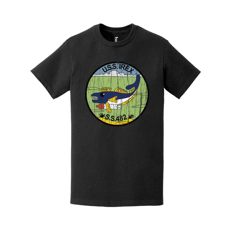Distressed USS Irex (SS-482) Logo Crest T-Shirt