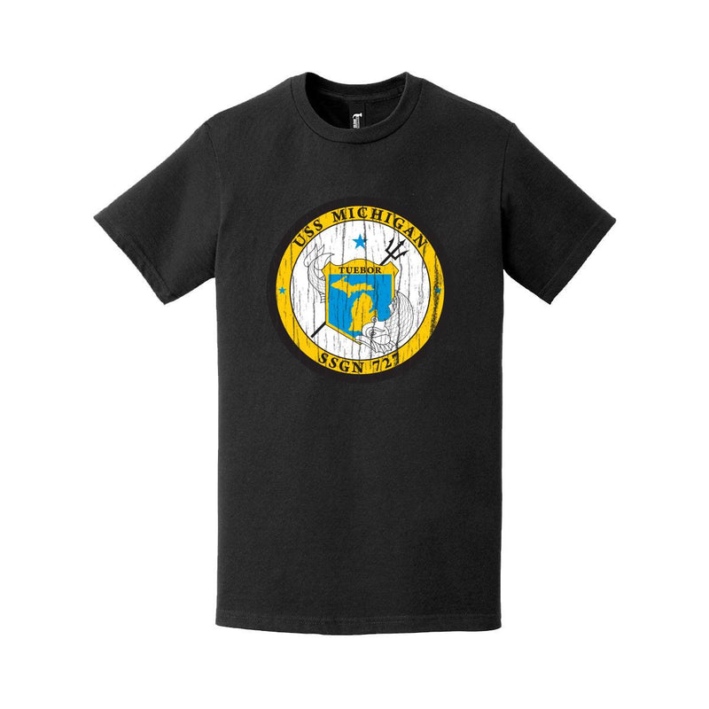 Distressed USS Michigan (SSGN-727) Logo T-Shirt