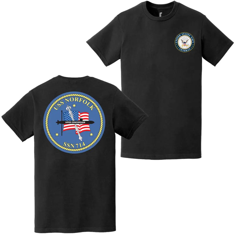USS Norfolk (SSN-714) U.S. Navy Veteran T-Shirt