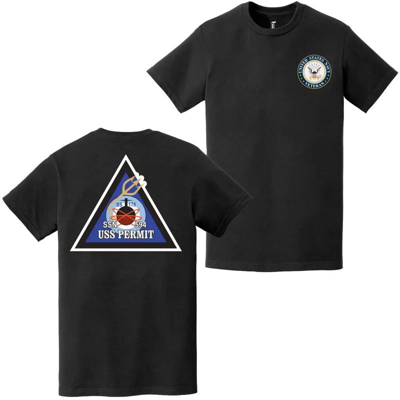 USS Permit (SSN-594) U.S. Navy Veteran T-Shirt