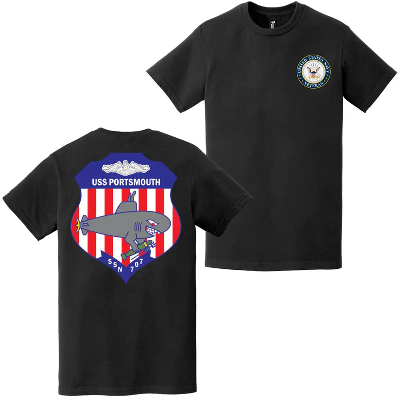 USS Portsmouth (SSN-707) U.S. Navy Veteran T-Shirt