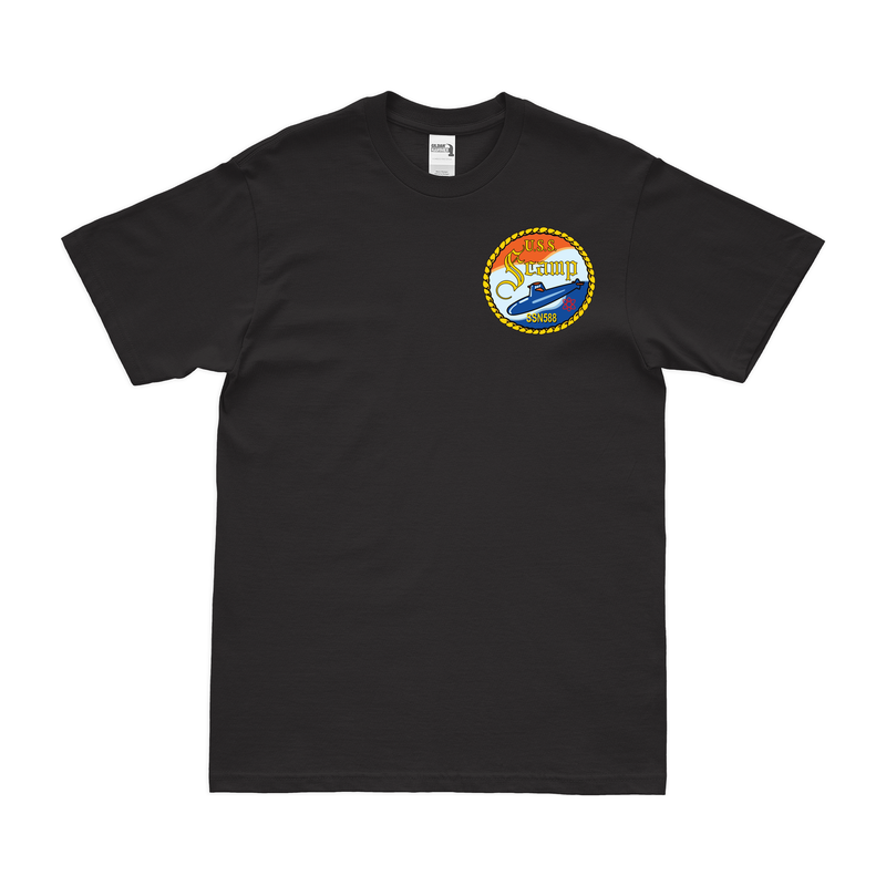 USS Scamp (SSN-588) Submarine Left Chest Emblem T-Shirt