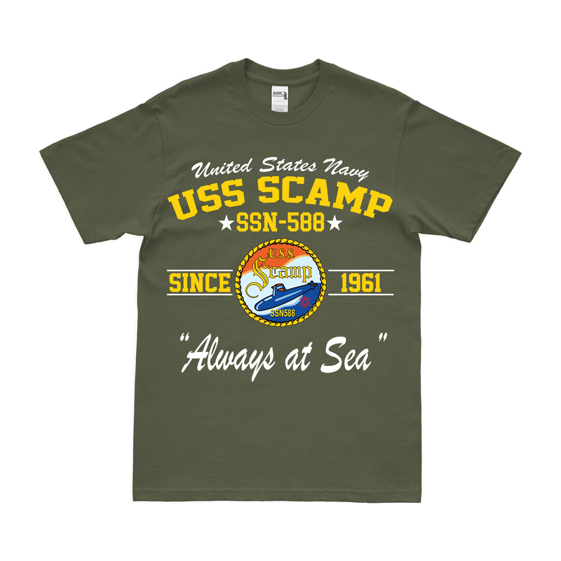 USS Scamp (SSN-588) Since 1961 Submarine Legacy T-Shirt