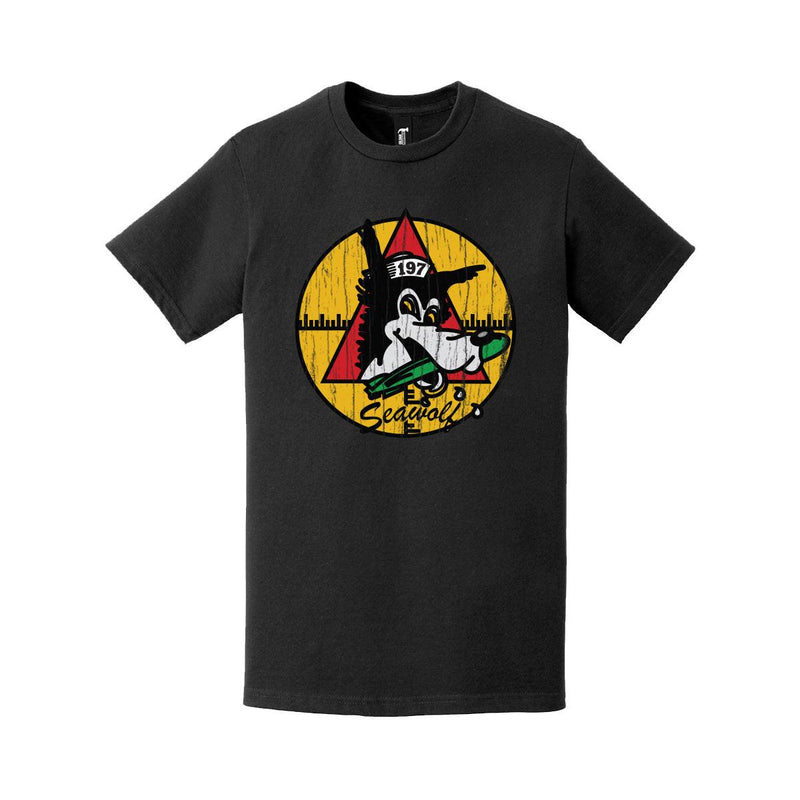 Distressed USS Seawolf (SS-197) Logo Crest T-Shirt