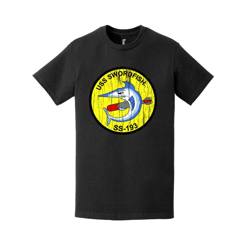 Distressed USS Swordfish (SS-193) Logo Crest T-Shirt