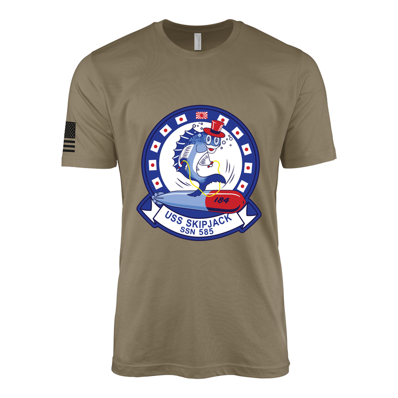 USS Skipjack (SSN-585) Submarine T-Shirt V2