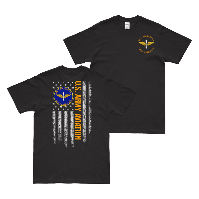 Double-Sided U.S. Army Aviation American Flag T-Shirt