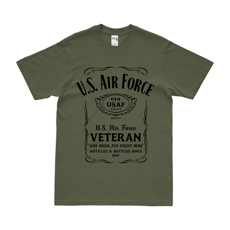 U.S. Air Force (USAF) Veteran Whiskey Label T-Shirt