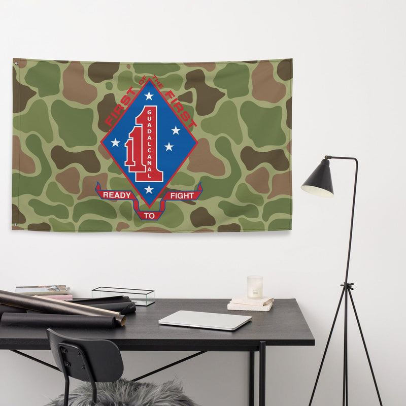 1st Battalion 1st Marines (1/1 Marines) Frogskin Camo Flag