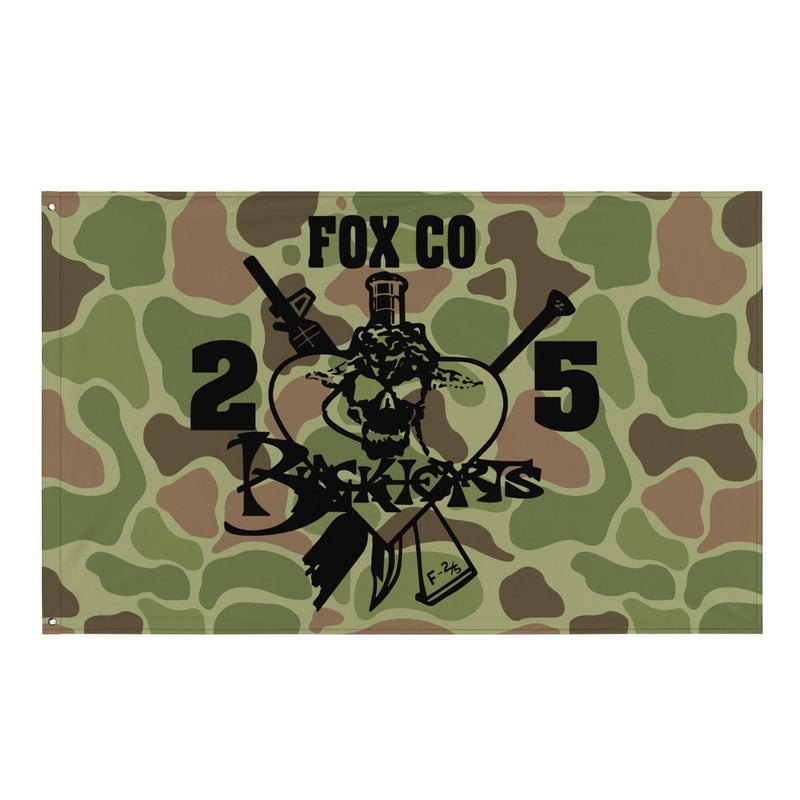Fox Company 2/5 Marines "Blackhearts" Frogskin Camo Flag