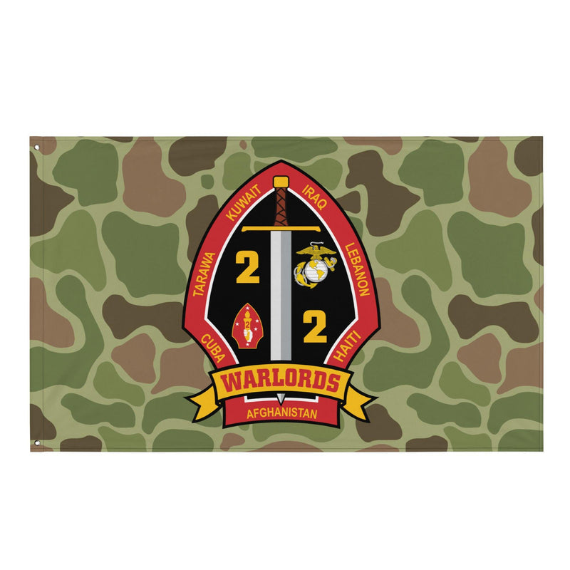 2nd Battalion 2nd Marines (2/2 Marines) Frogskin Camo Flag